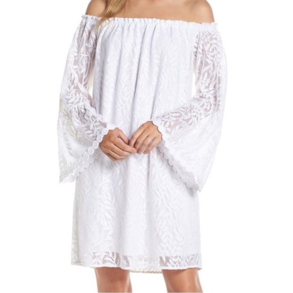 Lilly Pulitzer Nevie White Ruffled Dress